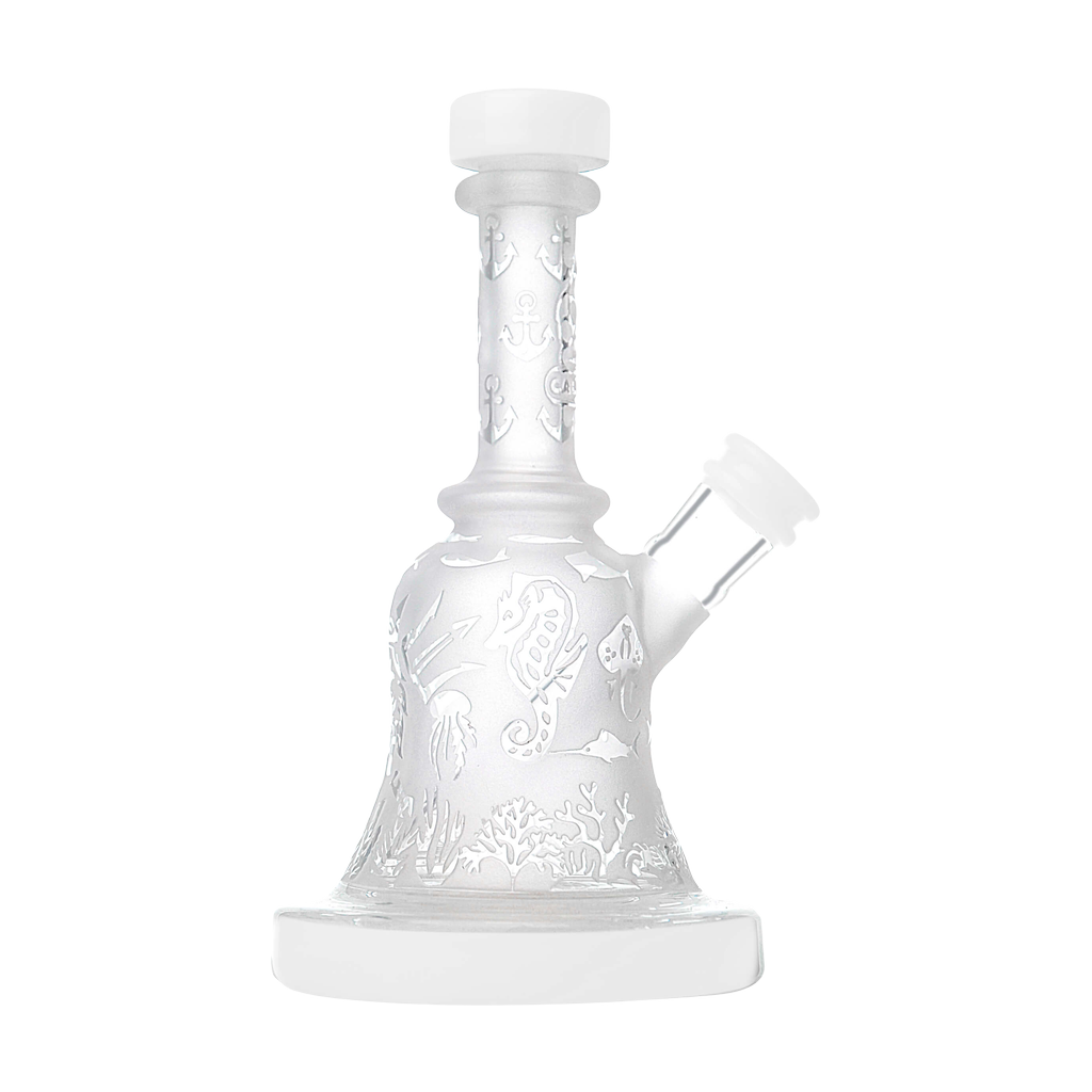 Calibear Premium Sandblasted Bell Rig - 6" Compact Borosilicate Glass - Front View