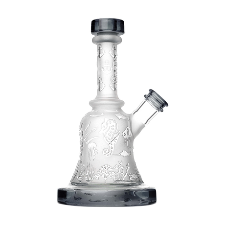 Calibear Premium Sandblasted Bell Rig - Compact 6" Dab Rig with Intricate Design