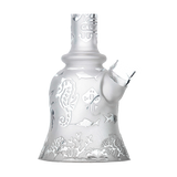 Calibear Premium Sandblasted Bell Rig with intricate marine design, 14mm female joint, and percolator