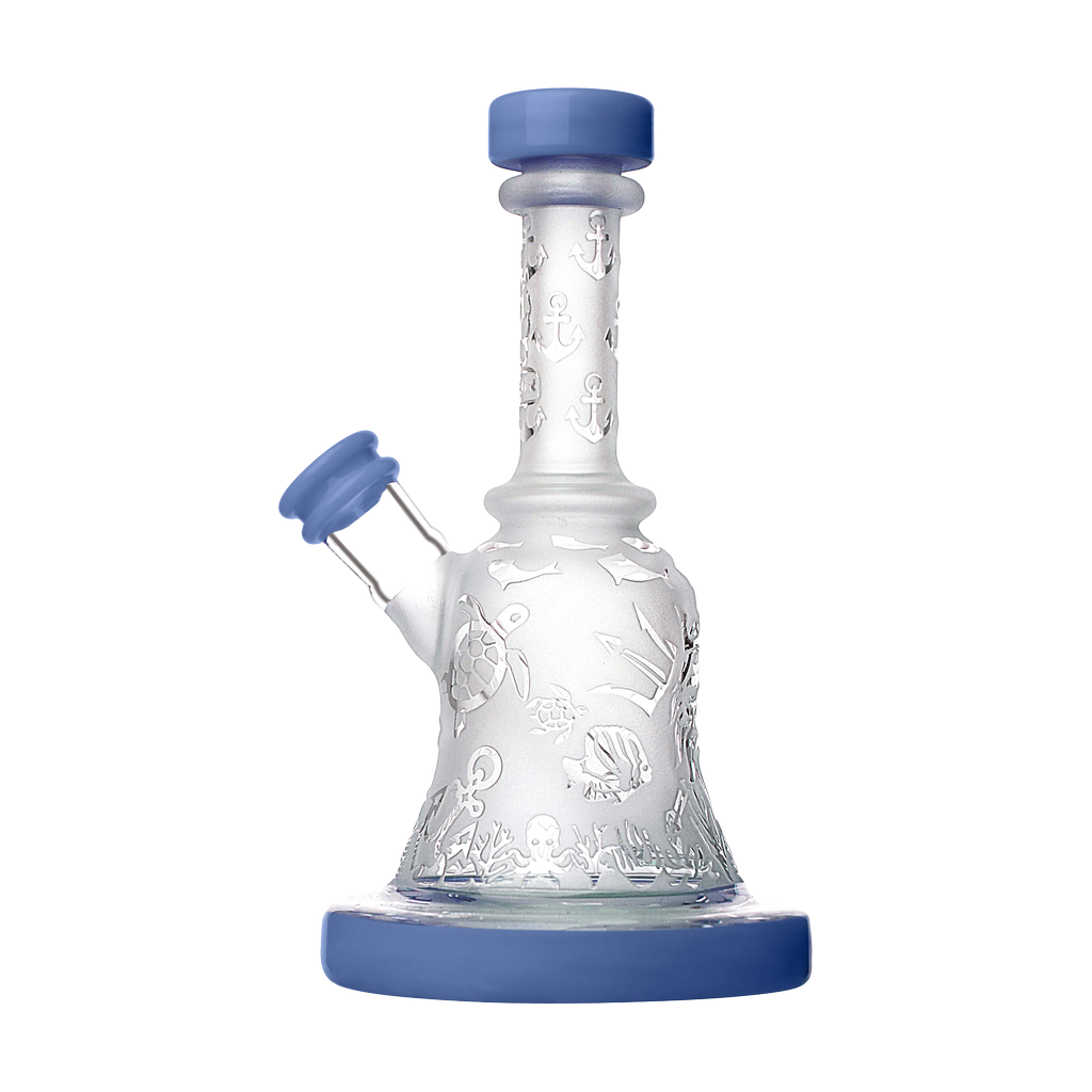 Calibear Premium Sandblasted Bell Rig with intricate designs, front view on white background