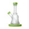 Calibear Premium Sandblasted Bell Rig in Milky Green with intricate design, compact size, and percolator
