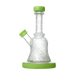 Calibear Premium Sandblasted Bell Rig in Milky Green with intricate design, compact size, and percolator