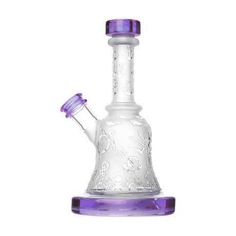 Calibear Premium Sandblasted Bell Rig in Purple with Intricate Design - Front View