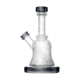 Calibear Sandblasted Bell Rig, 6" Compact Borosilicate Glass, 14mm Female Joint, Front View