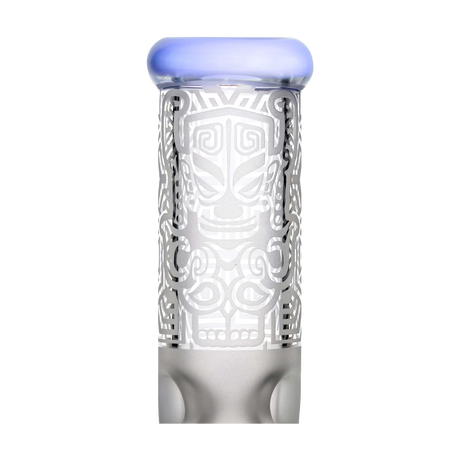 Calibear Premium Sandblasted Straight Tube Bong with Purple Accents - Front View