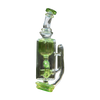 Calibear Puffco Attachment Klein in Lime Green, outdoor side view showcasing sleek design