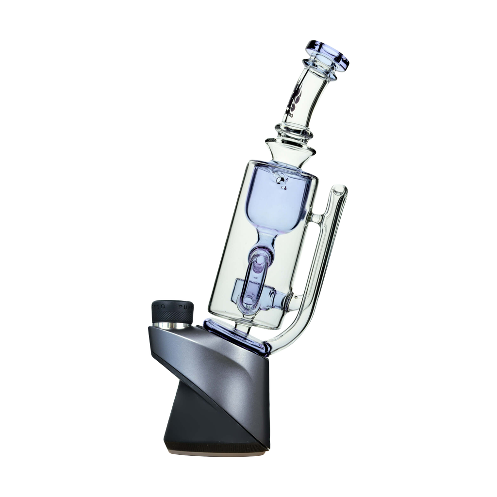 Calibear Puffco Attachment Klein in Purple, Side View - E-Rig Glass Accessory