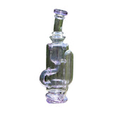 Calibear Puffco Attachment Klein in purple, outdoor side view on natural background
