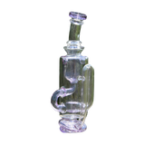 Calibear Puffco Attachment Klein in Green and Purple - Outdoor Side View