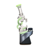Calibear Puffco Attachment Mini Recycler in Milky Green, Borosilicate Glass for Concentrates, Side View