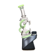 Calibear Puffco Attachment Mini Recycler in Milky Green, Borosilicate Glass for Concentrates, Side View