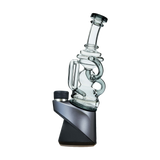 Calibear Puffco Attachment Mini Recycler in Transparent Black, Borosilicate Glass for Concentrates