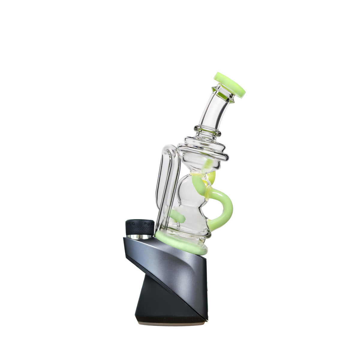 Calibear Puffco Attachment Mini Recycler for Concentrates - Borosilicate Glass, Side View