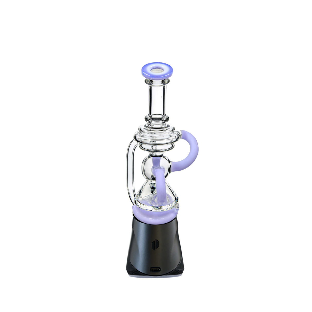 Calibear Puffco Attachment Mini Recycler for Concentrates, Borosilicate Glass, Front View