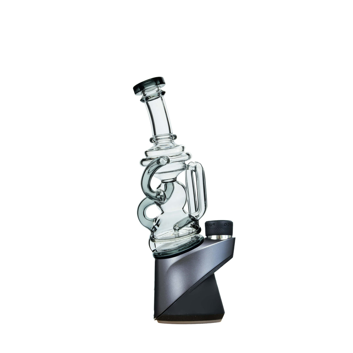 Calibear Puffco Attachment Mini Recycler for Concentrates, Borosilicate Glass, Side View