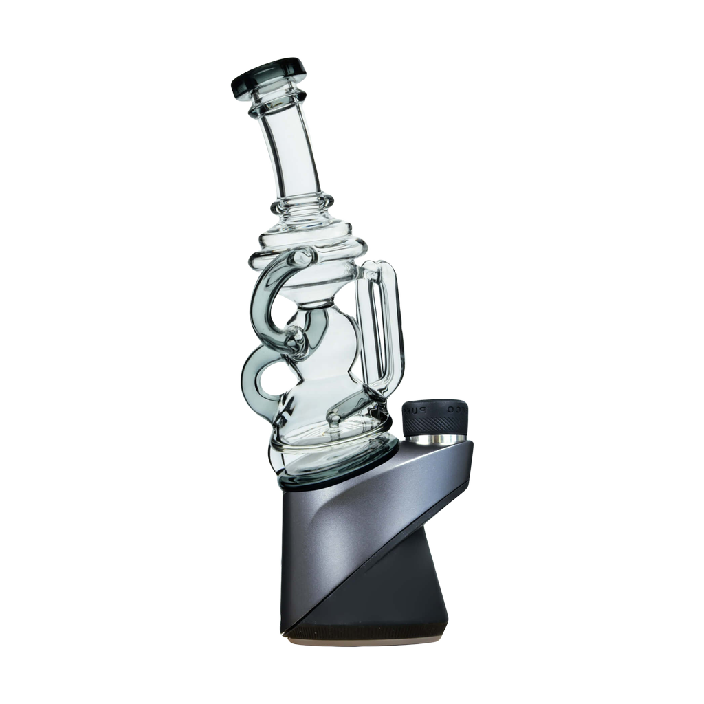 Calibear Puffco Attachment Mini Recycler for Concentrates, Borosilicate Glass, Side View