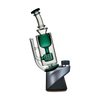 Calibear Puffco Attachment Torus in Aqua - Side View for E-Rigs, Green Glass with Durable Design