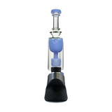 Calibear Puffco Attachment Torus in green and purple for concentrates, front view on white background