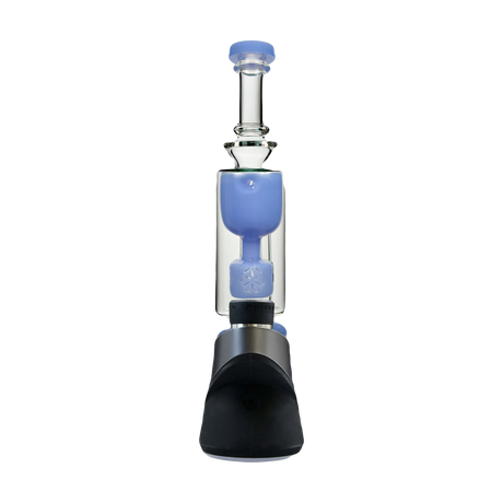 Calibear Puffco Attachment Torus in green and purple for concentrates, front view on white background