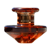 Calibear Puffco Peak Carb Cap in Amber, Bubble Design for Concentrates - Front View