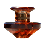 Calibear Puffco Peak Carb Cap in Amber, Bubble Design for Concentrates - Front View