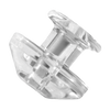 Calibear Puffco Peak Carb Cap in clear variant, designed for concentrates, front view on white background