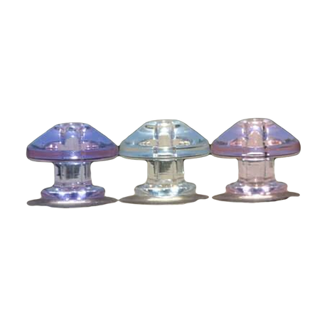Calibear Puffco Peak Carb Cap set in various colors displayed side by side