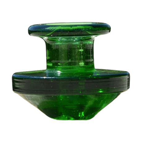 Calibear Puffco Peak Carb Cap in green, bubble design for efficient airflow control, front view