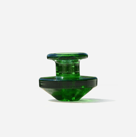 Calibear Puffco Peak Carb Cap in Green, Bubble Design for Concentrates, Front View