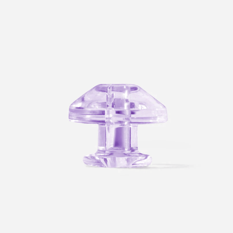 Calibear Puffco Peak Carb Cap in Purple, Bubble Design for Concentrates - Front View