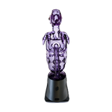 Calibear Puffco Peak Fab Dino Glass Attachment in Purple with Showerhead Percolator - Front View