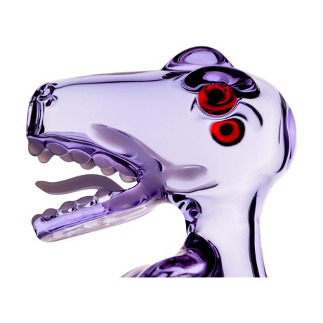Calibear Puffco Peak Fab Dino Glass Attachment Close-up with Intricate Detailing