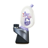 Calibear Puffco Peak Frosted Yoshi Egg glass attachment in Milky Purple, side view on white background