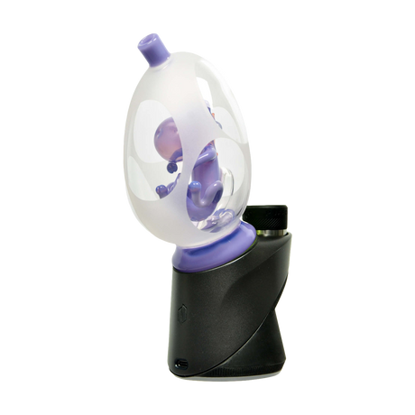 Calibear Puffco Peak Glass Attachment with Frosted Yoshi Egg Design, Borosilicate, Front View