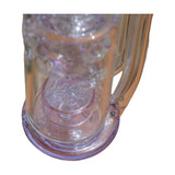 Calibear Straight Fab Carta Attachment in clear borosilicate glass with purple accents