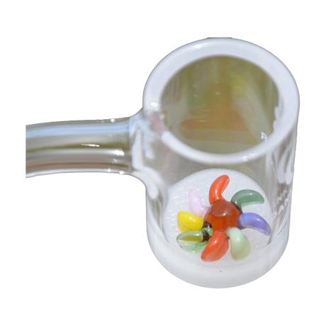 Calibear Glass Terp Spinner Set for 25mm Bangers, Close-Up on Colorful Spinners