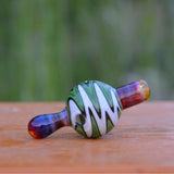 Calibear Wigwag Bubble Carb Cap, high-quality borosilicate glass, 25-30mm, for concentrates