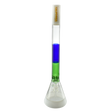 California Beaker Co. Mountain 22" Bong front view with green and blue accents for dry herbs