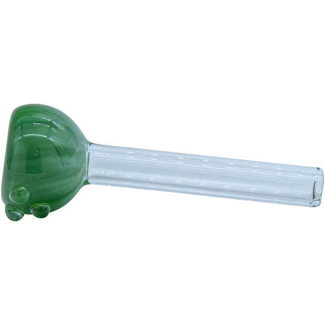 LA Pipes Candy Colored Pull-Stem Slide in Green, Borosilicate Glass, Grommet Joint - Top View