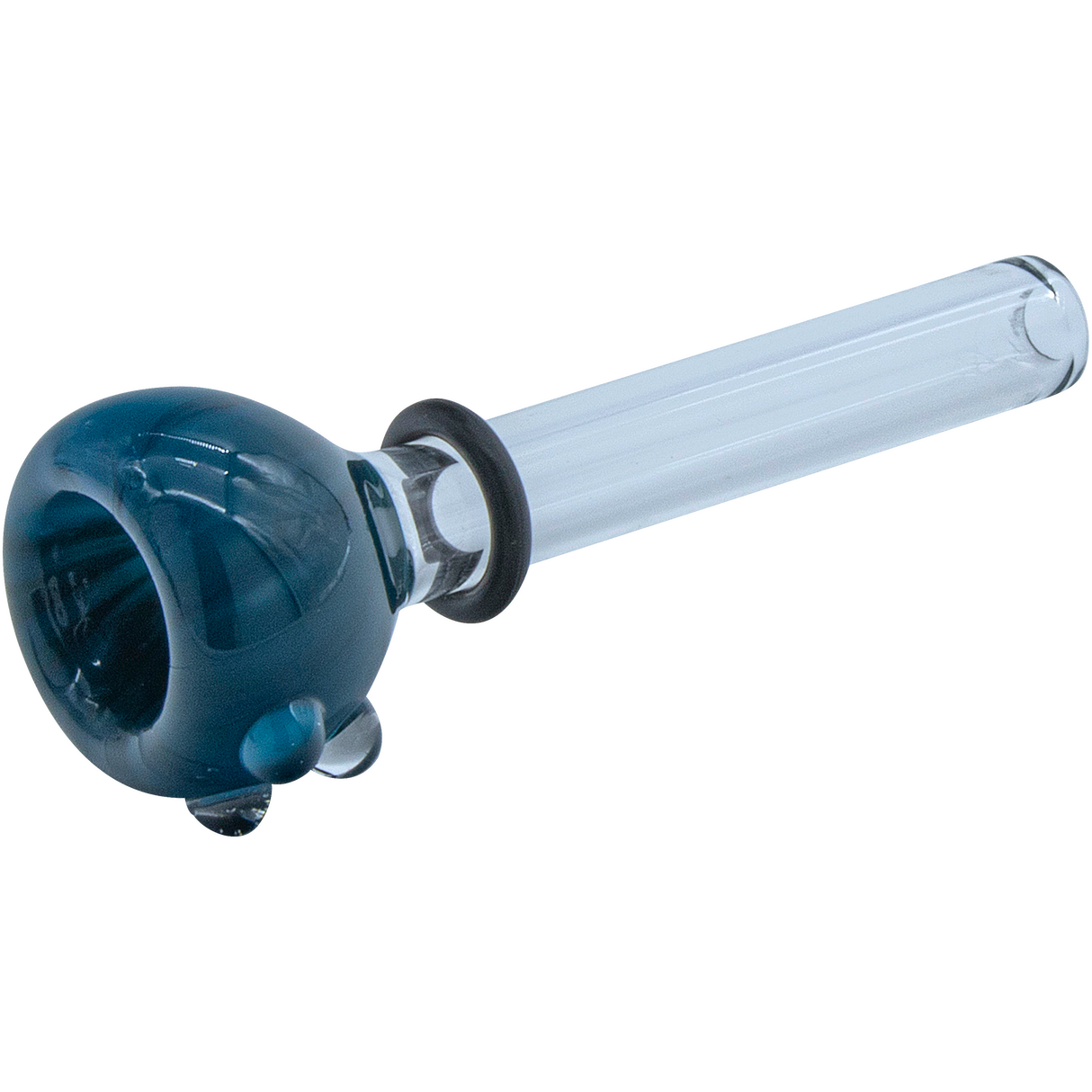 Cobalt Blue LA Pipes Candy Colored Pull-Stem Slide for Bongs, Borosilicate Glass, Side View