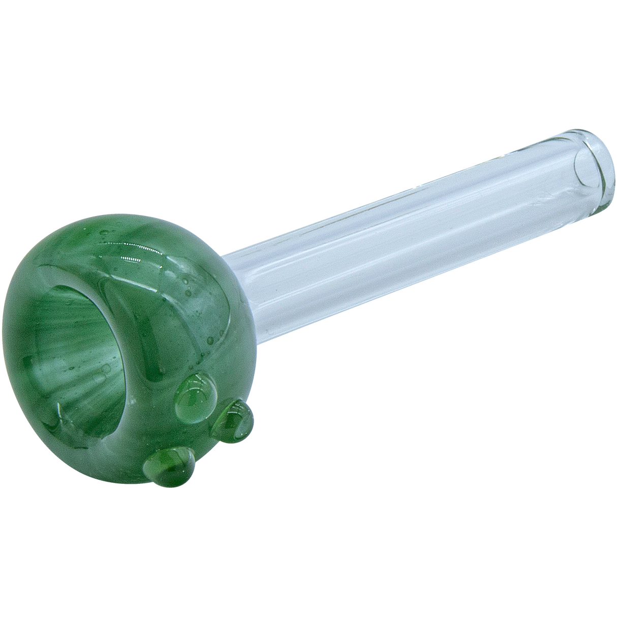 LA Pipes Candy Colored Pull-Stem Slide in Forest Green for Bongs, Borosilicate Glass