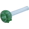 LA Pipes Candy Colored Pull-Stem Slide in Forest Green for Bongs, Borosilicate Glass