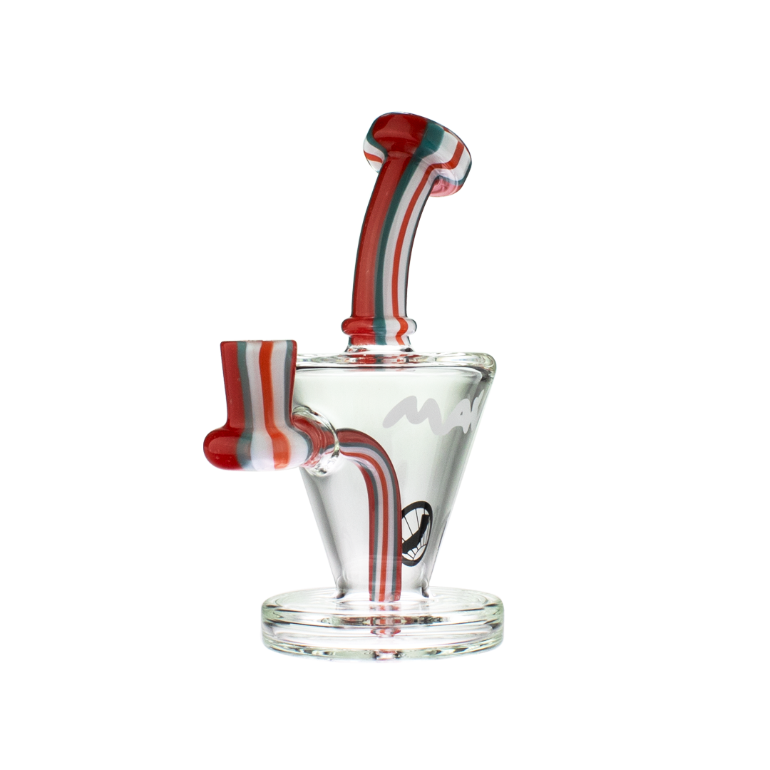 MAV Glass Candy Cone Rig with Striped Accents - Front View on White Background
