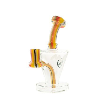 MAV Glass Candy Cone Rig with Colorful Stripes and Clear Base - Front View