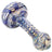 LA Pipes Candy Swirl Glass Spoon Pipe in Blue, Compact and Portable Design, Side View
