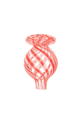 Candy Swirl Worked Glass Bubble Carb Cap, 25mm Borosilicate, Front View