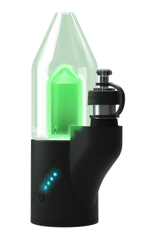 Focus V CARTA CLASSIC Electric Dab Rig in Black with 1200mAh, side view on white background