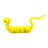 AFM Glass Yellow Caterpillar Dabber for Concentrates, Handmade Borosilicate - Front View