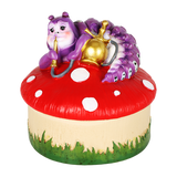 Caterpillar Mushroom Polyresin Trinket Box | 3.5"x4.5"
