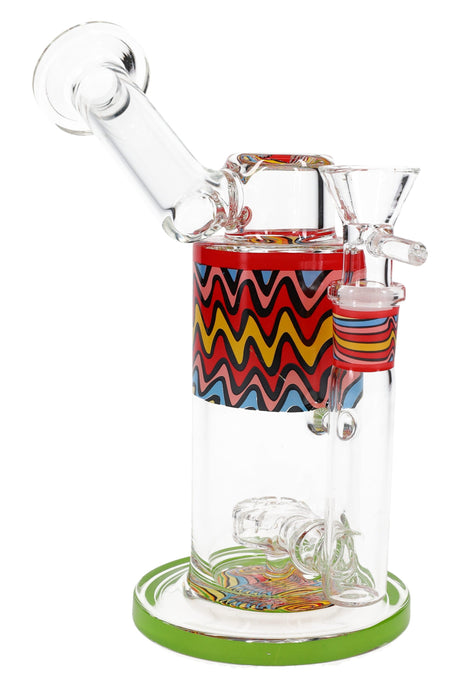 Reverse Stemless Sidecar Glass Bong “Wavelength” – Showerhead Perc – 7″